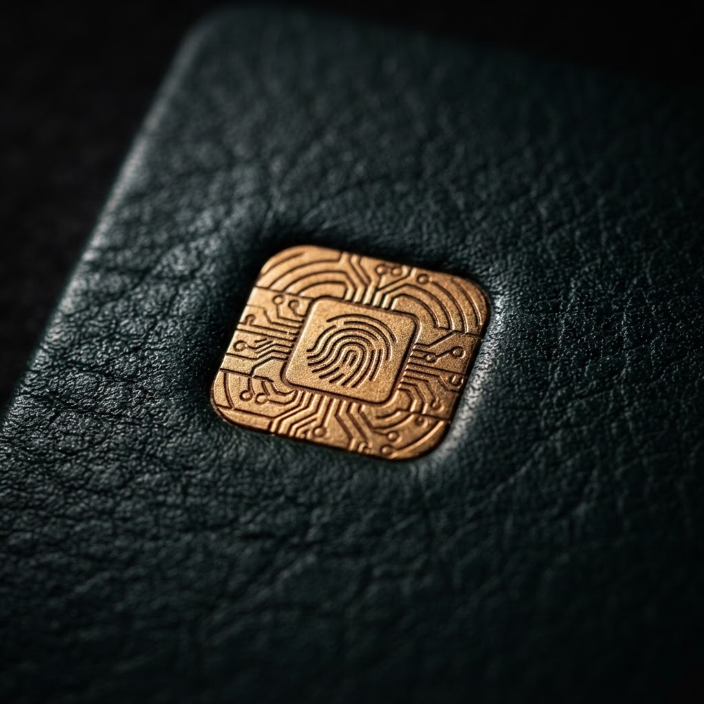 Chip biométrico de un pasaporte electrónico